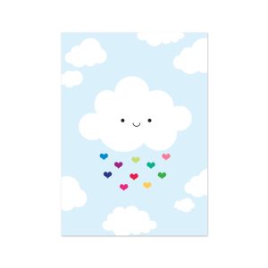 Kaart Wolk en hartjes